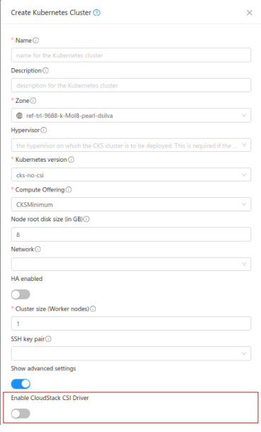Integration of CSI with CKS.